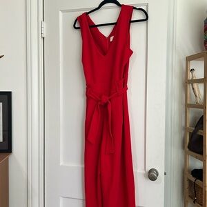 Anthropologie Wide Leg Red Jumpsuit - NWOT